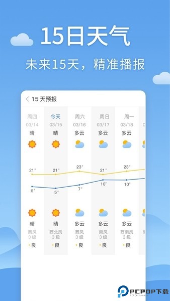 清新天气预报截图