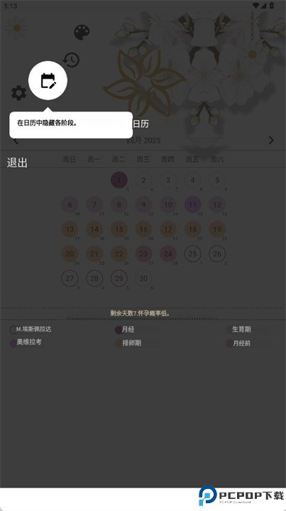 月经周期日历和怀孕天数app