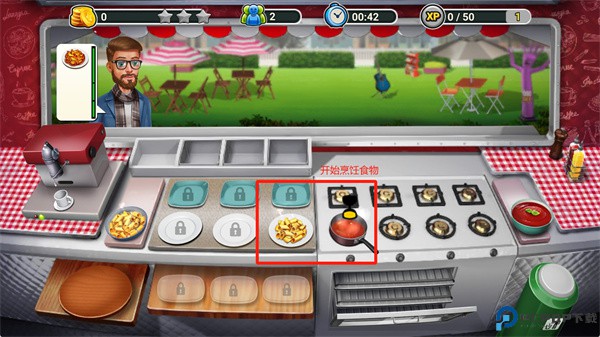 餐车厨师烹饪