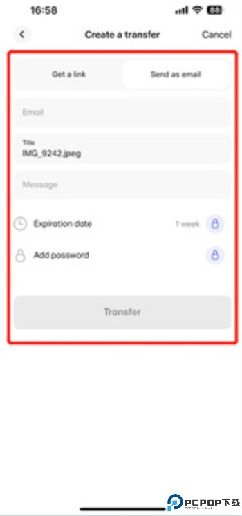 wetransfer app