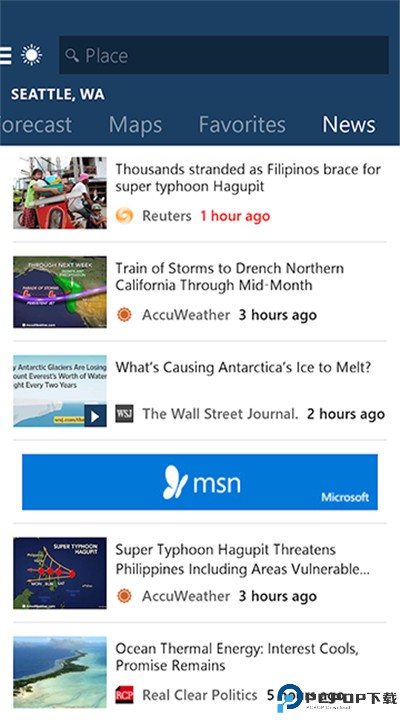 微软天气app