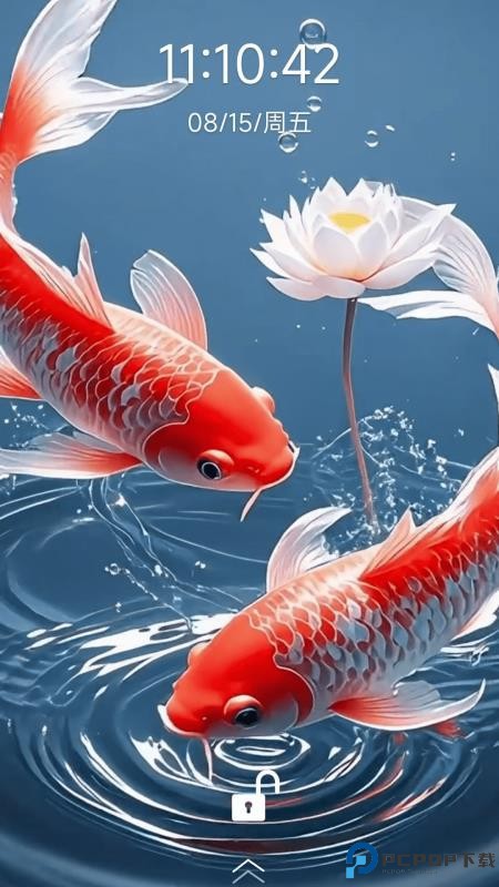 荷花锦鲤壁纸手机版