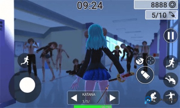 动漫女孩僵尸猎人现场