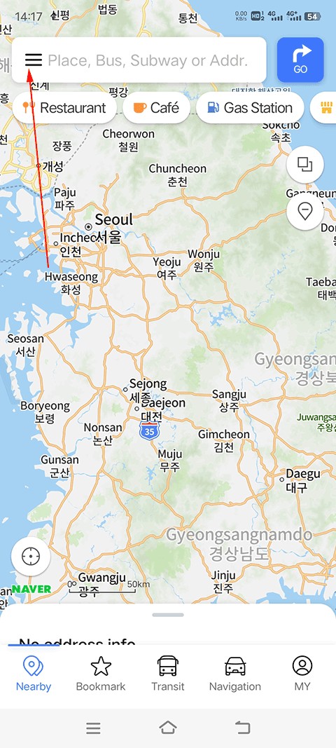 naver map软件怎么修改中文-1