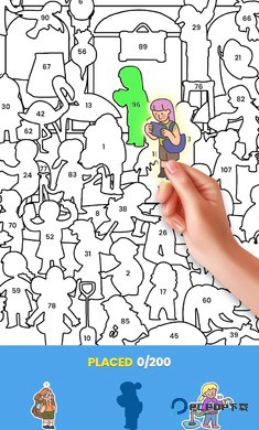 贴纸书按数字涂色