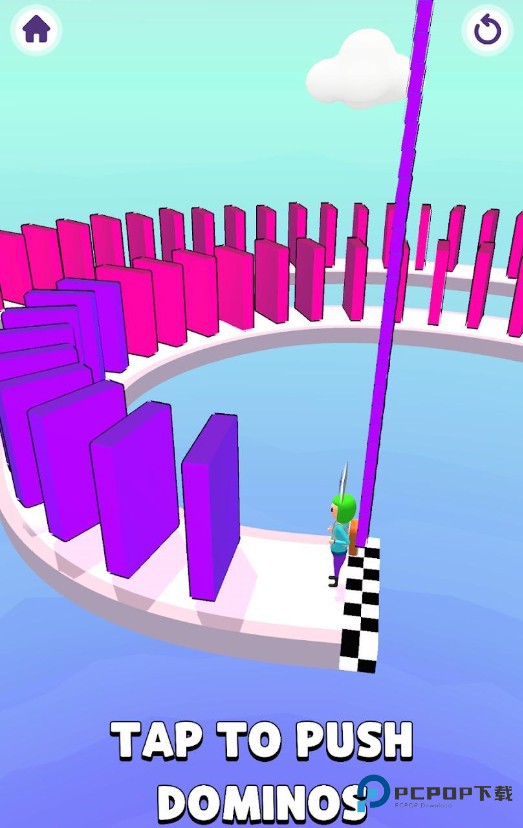 多米诺骨摆放跑