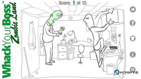 痛扁僵尸老板游戏玩法1