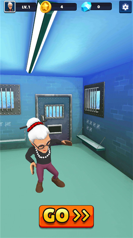 愤怒的老奶奶玩跑酷