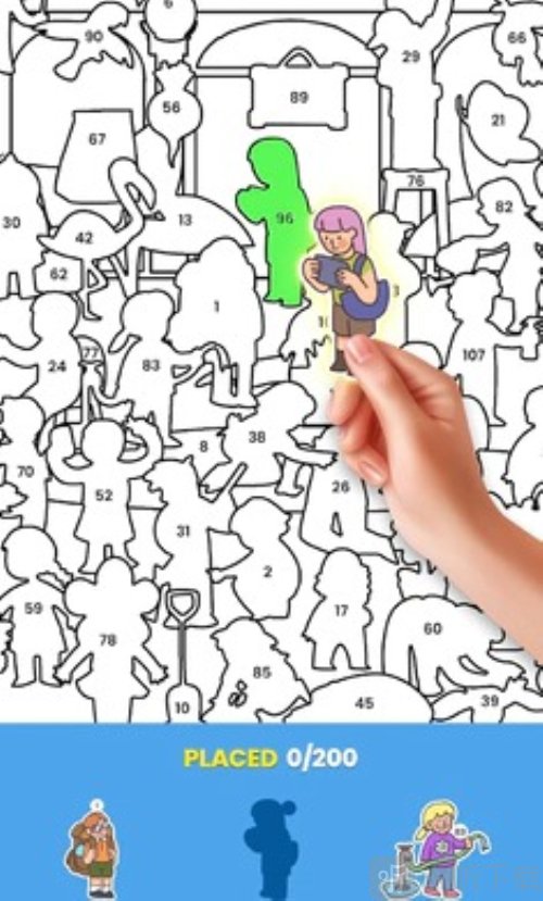 贴纸书按数字涂色