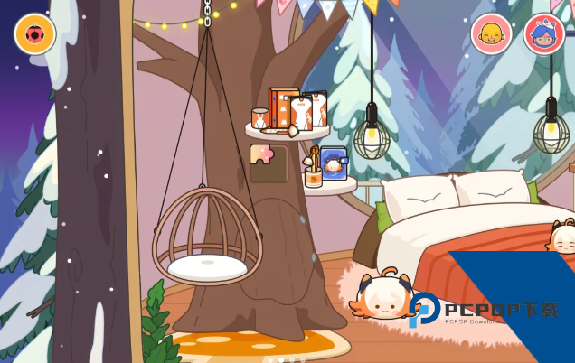 米加小镇雪山树屋