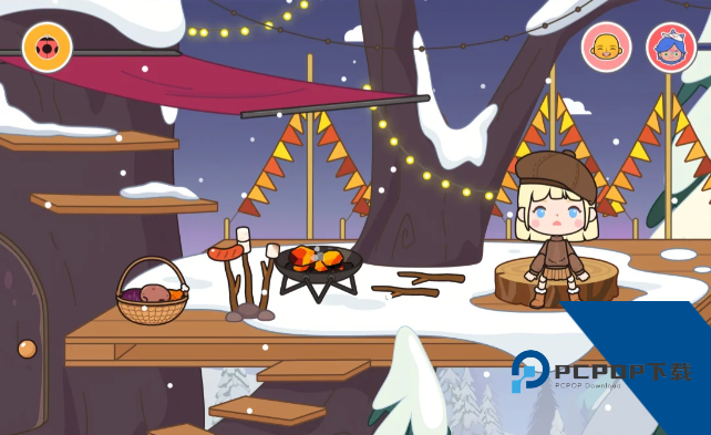 米加小镇雪山树屋