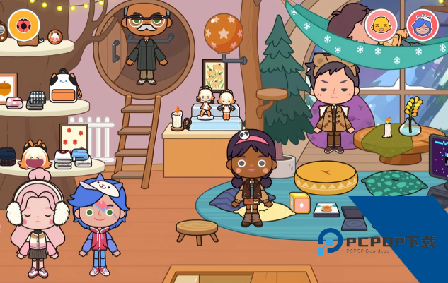 米加小镇雪山树屋