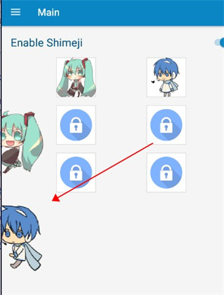 shimeji手机版桌宠展示效果图