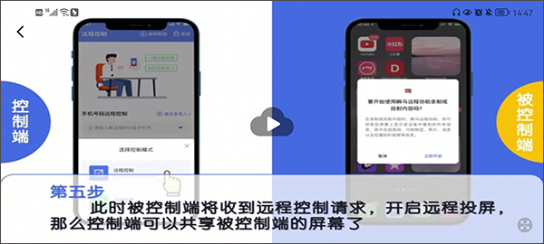瞬马远程协助投屏共享示意图