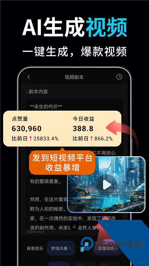 1000亿主要参数AI短视频制图创作小精灵最新版免费 v2.2.7手机版v2.2.7 安卓版